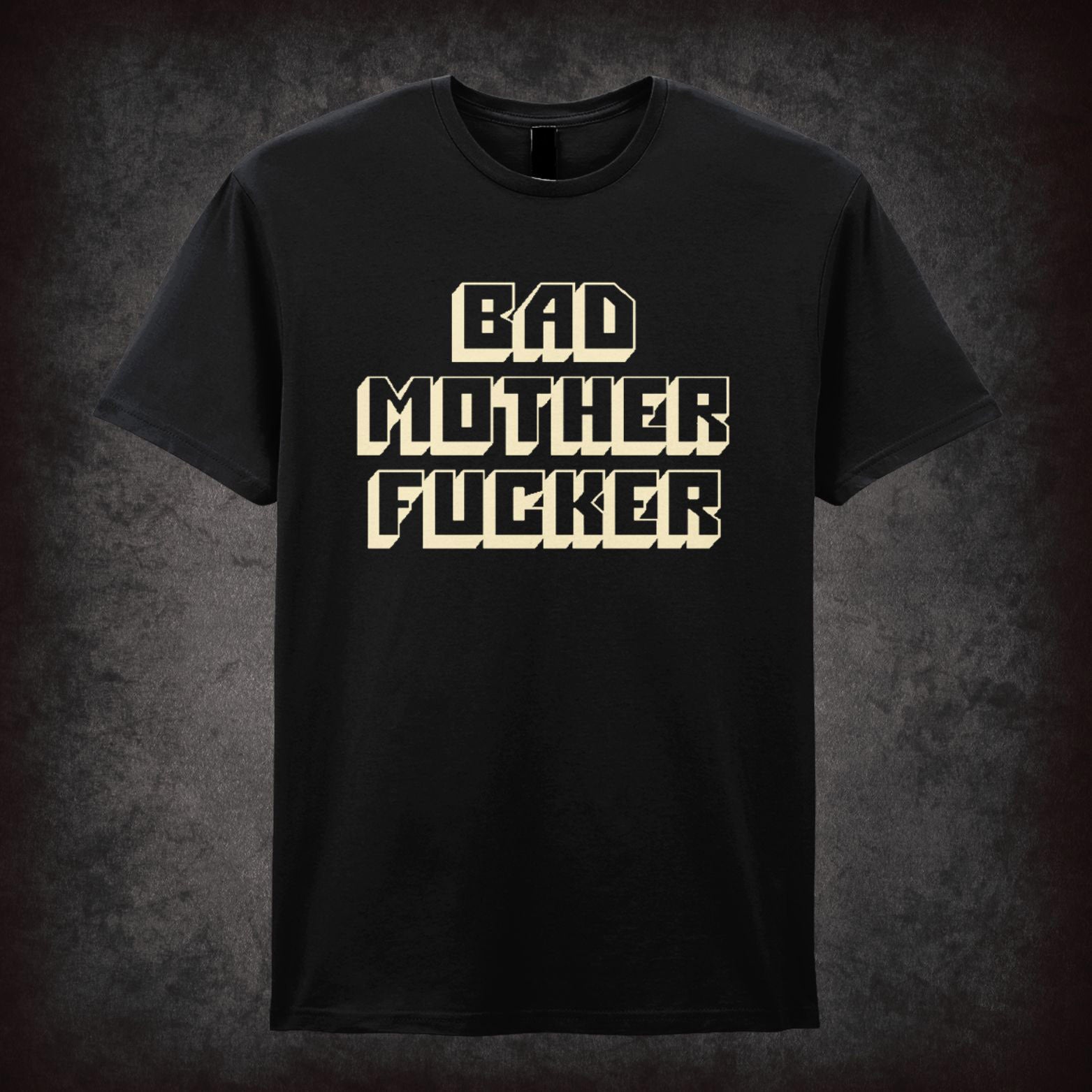 ‘Bad mother fucker’ text T-shirt in black from Pulp Fiction