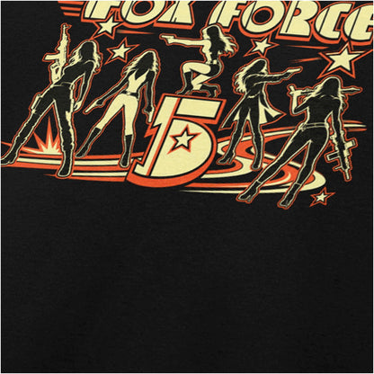 ‘Fox Force Five’ quote close up T-shirt in black from Pulp Fiction