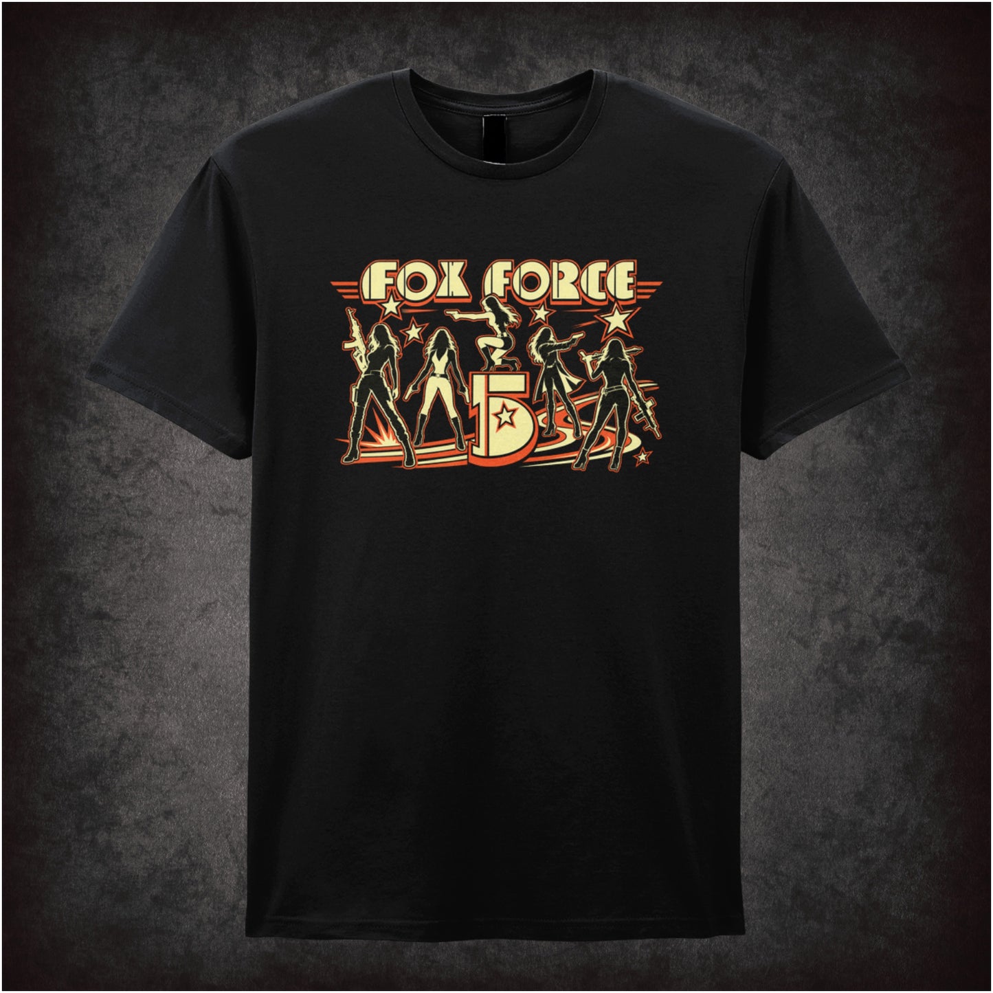 ‘Fox Force Five’ quote T-shirt in black from Pulp Fiction