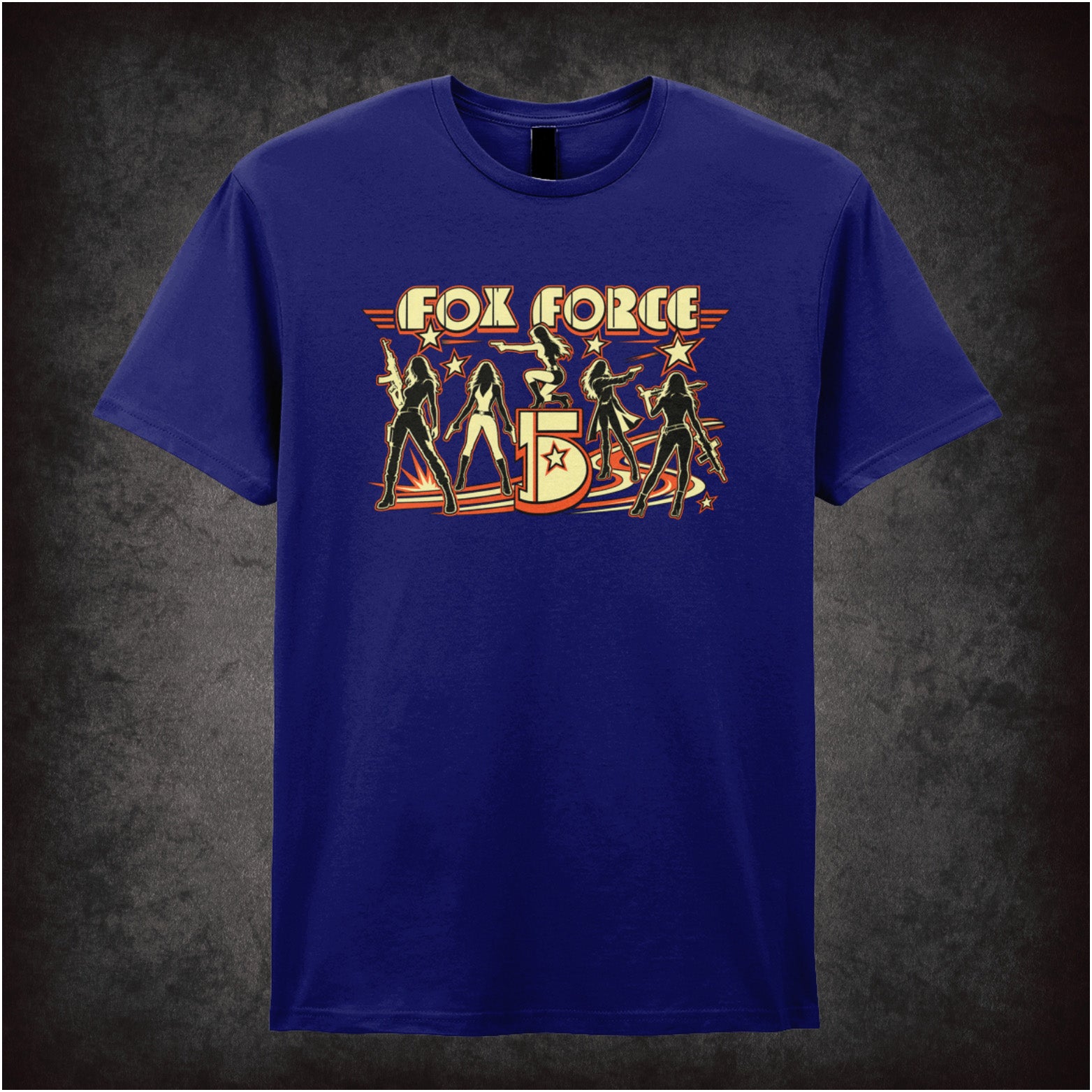 ‘Fox Force Five’ quote T-shirt in navy from Pulp Fiction