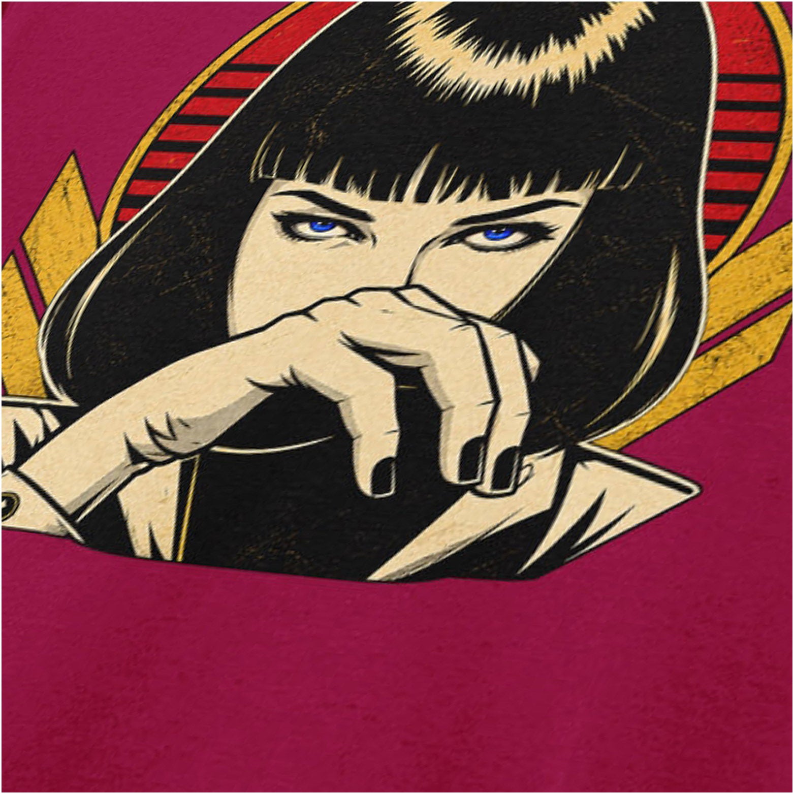 I Said Goddamn! close up T-shirt in cardinal red from Pulp Fiction