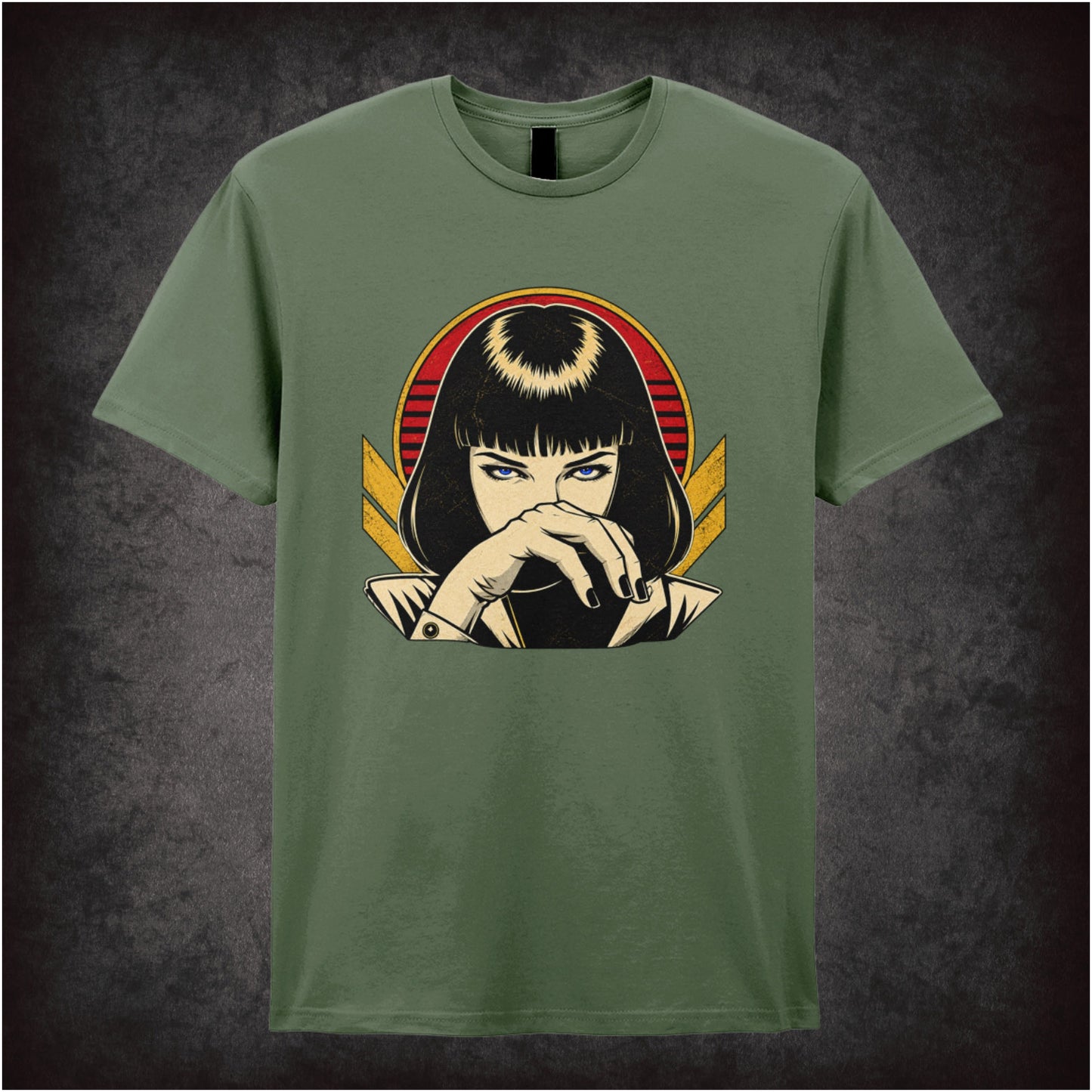 I Said Goddamn! T-shirt in military green from Pulp Fiction