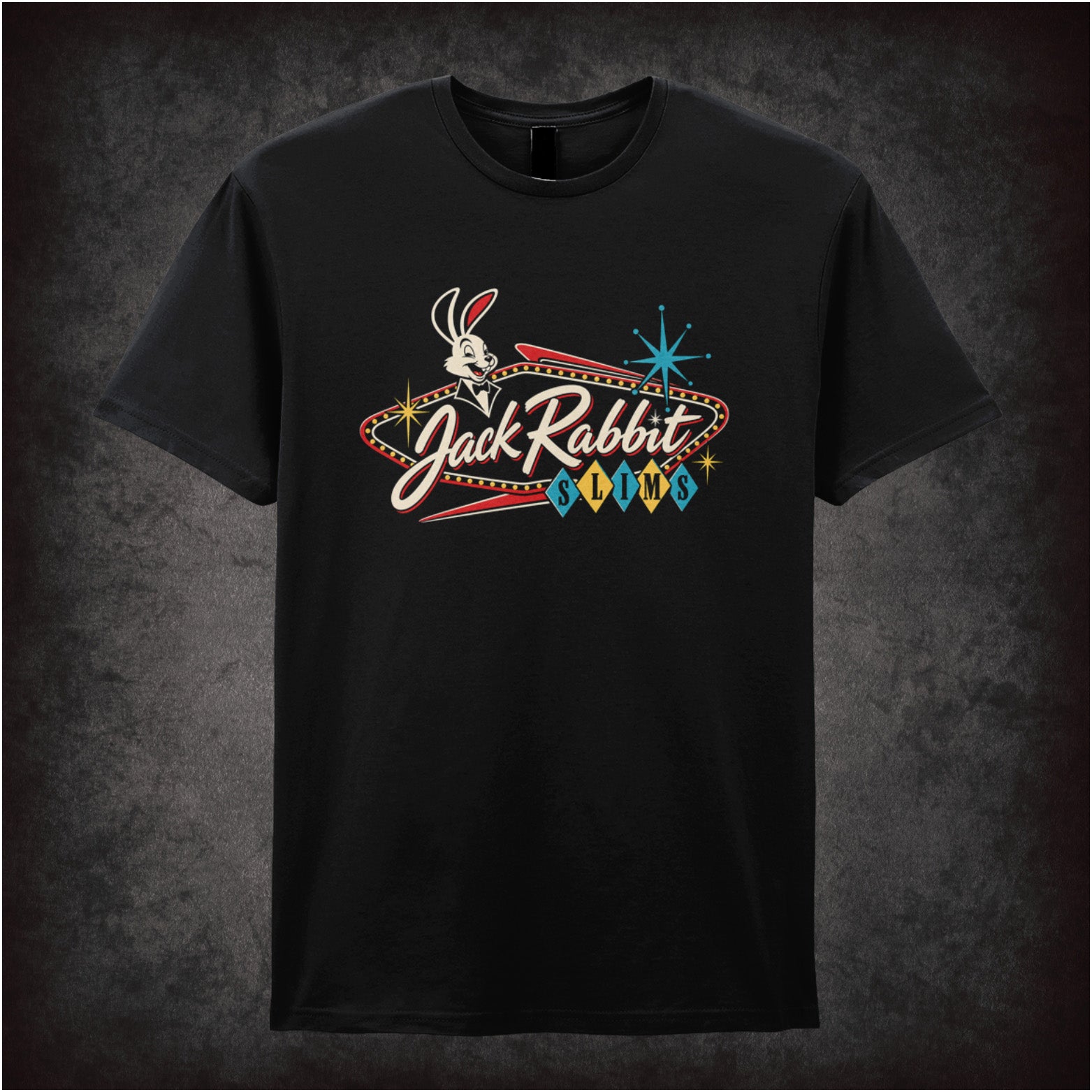 Jack Rabbit Slim's T-shirt in black from Pulp Fiction