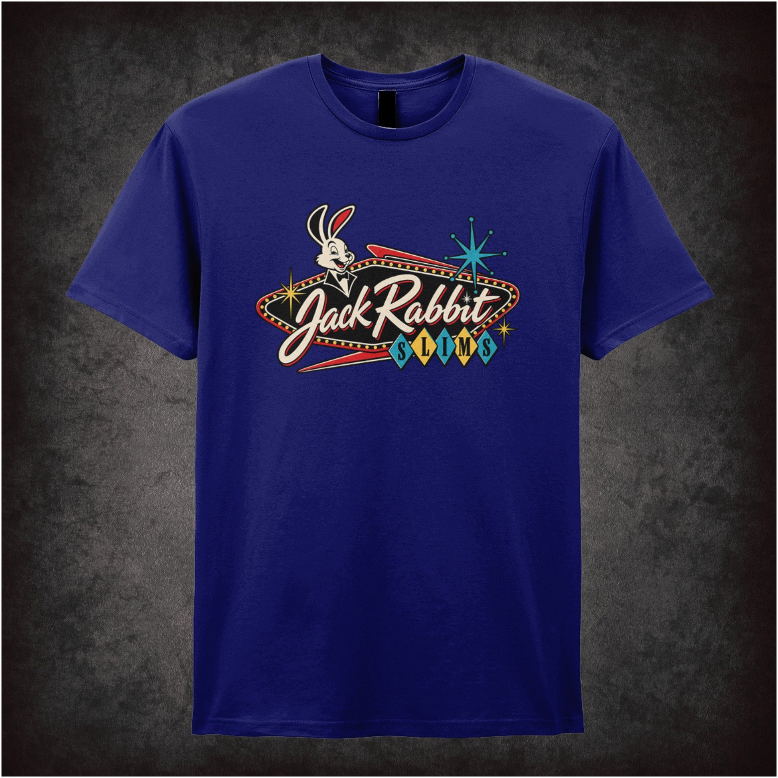 Jack Rabbit Slim's T-shirt in navy from Pulp Fiction