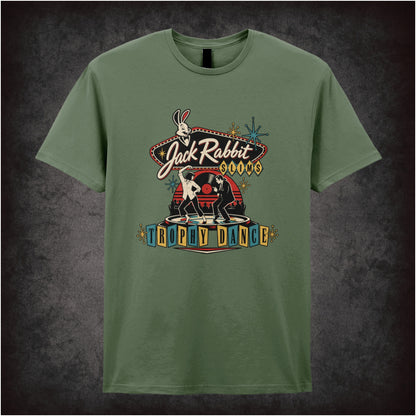 Jack Rabbit Slim's trophy dance vincent and mia T-shirt in military green  from Pulp Fiction