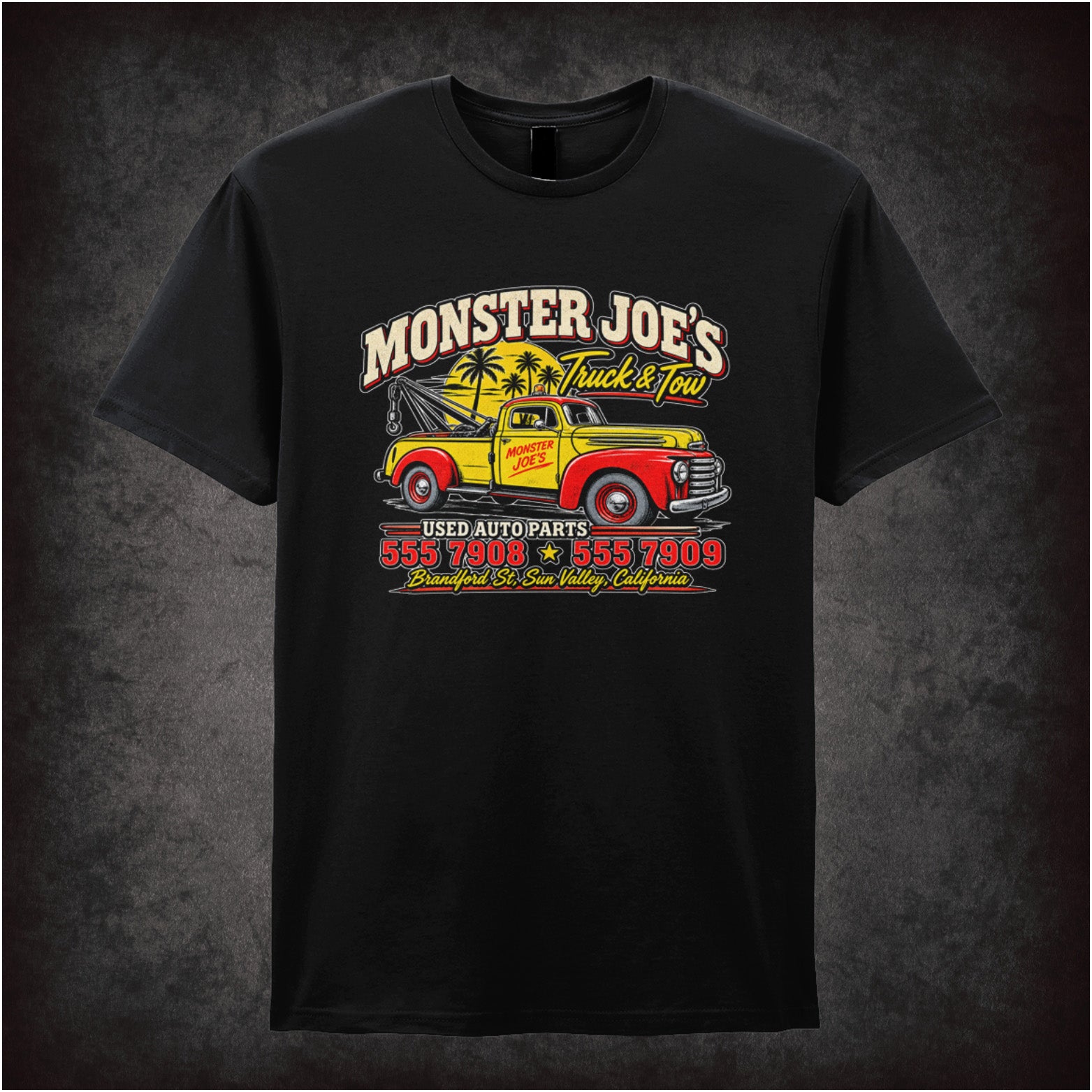 Monster Joes Truck & Tow T-shirt in black from Pulp Fiction