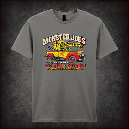 Monster Joes Truck & Tow T-shirt in charcoal from Pulp Fiction