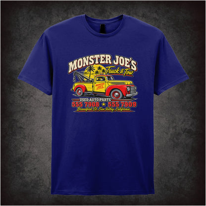 Monster Joes Truck & Tow T-shirt in navy from Pulp Fiction