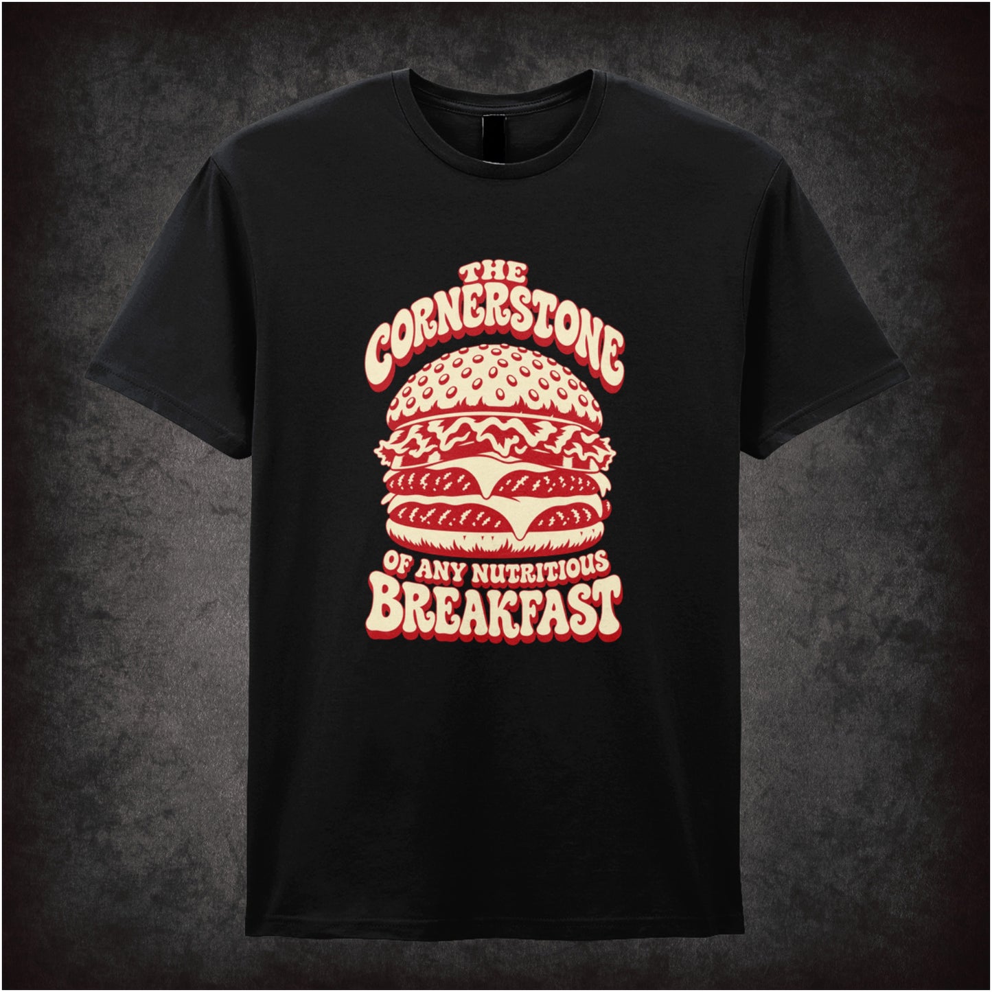 The cornerstone of any nutritious breakfast T-shirt in black from Pulp Fiction