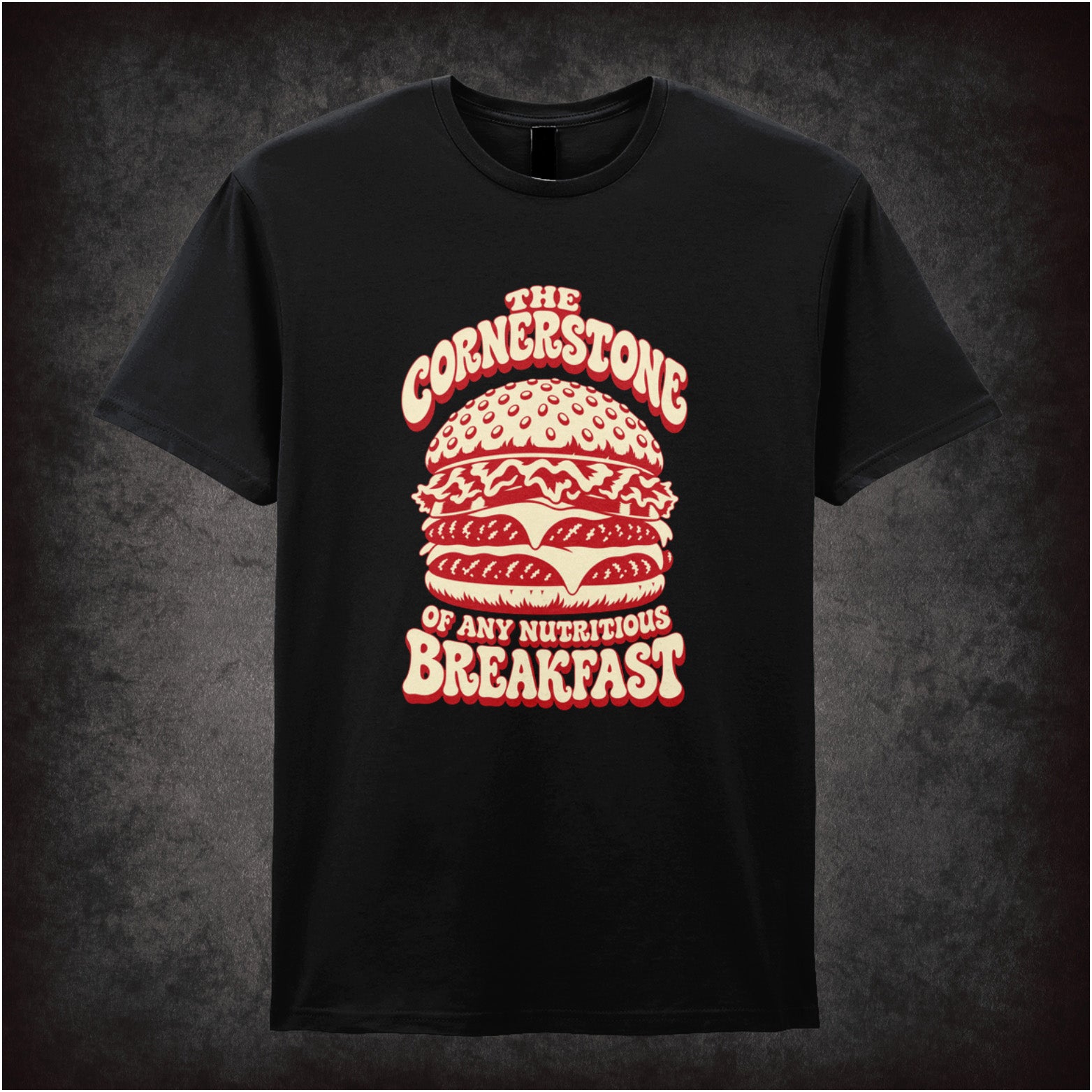 The cornerstone of any nutritious breakfast T-shirt in black from Pulp Fiction