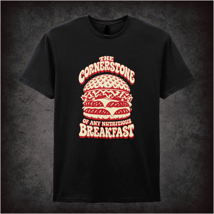 The cornerstone of any nutritious breakfast T-shirt in black from Pulp Fiction