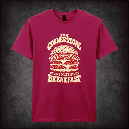 The cornerstone of any nutritious breakfast T-shirt in cardinal red from Pulp Fiction