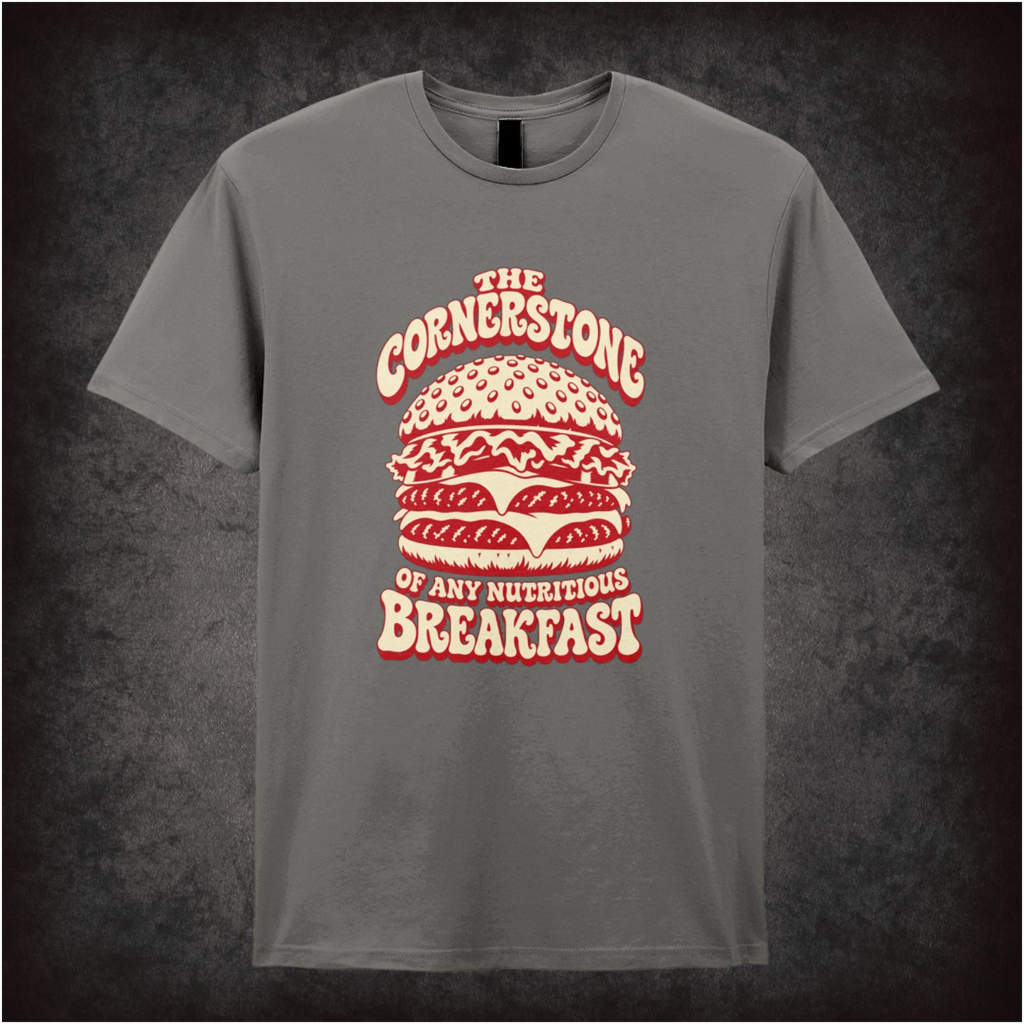 The cornerstone of any nutritious breakfast T-shirt in charcoal from Pulp Fiction