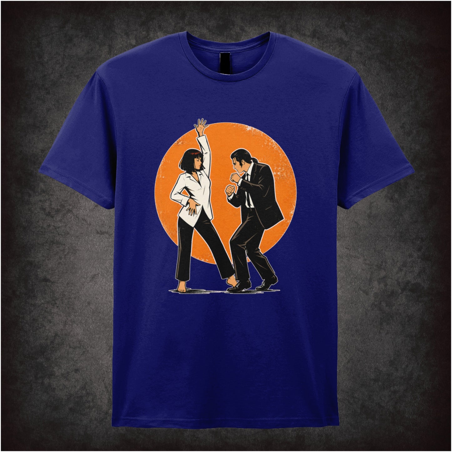 Jack Rabbit Slim's trophy dance T-shirt in navy from Pulp Fiction