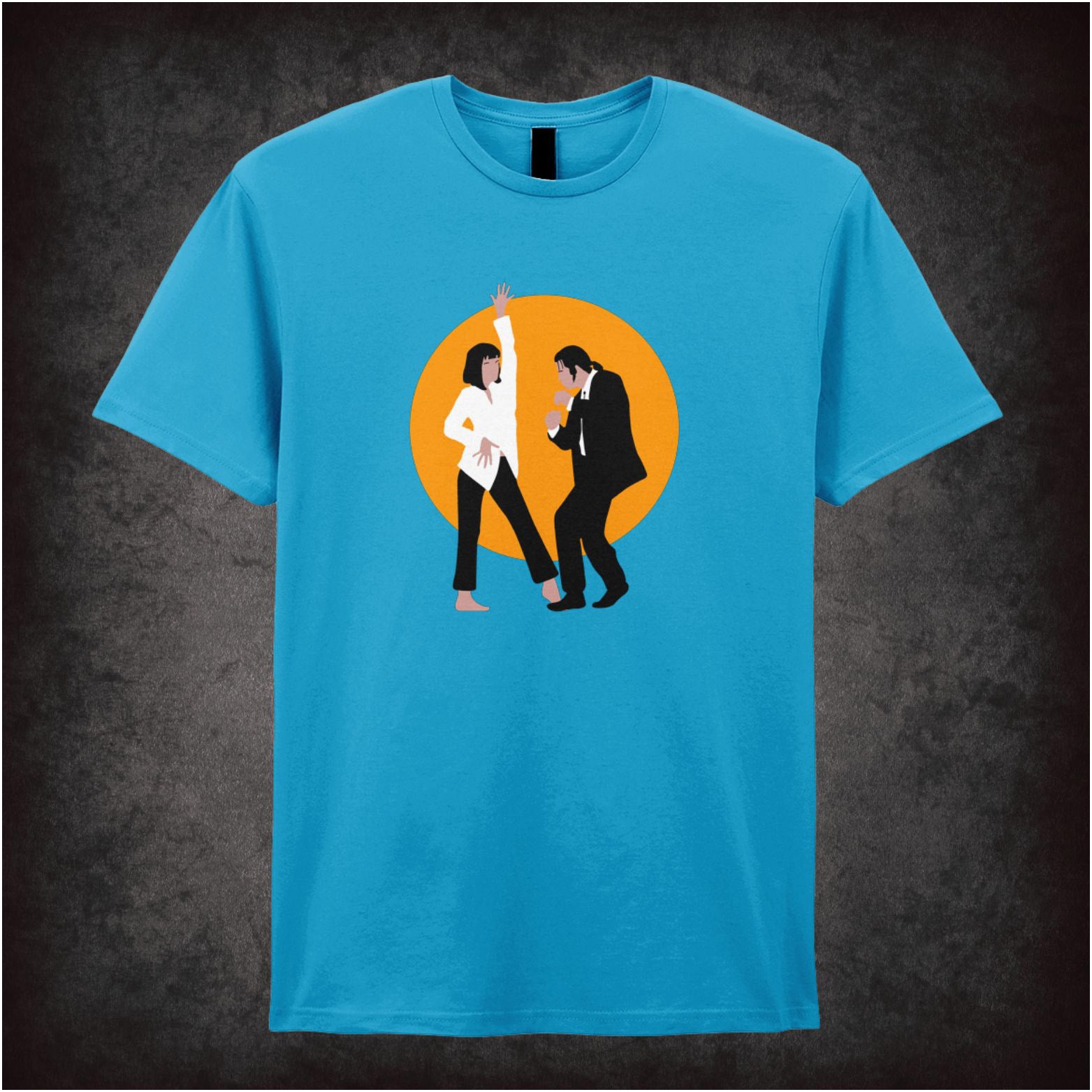 Dancing at Jack Rabbit Slims Pulp Fiction inspired unisex T-shirt with graphic design