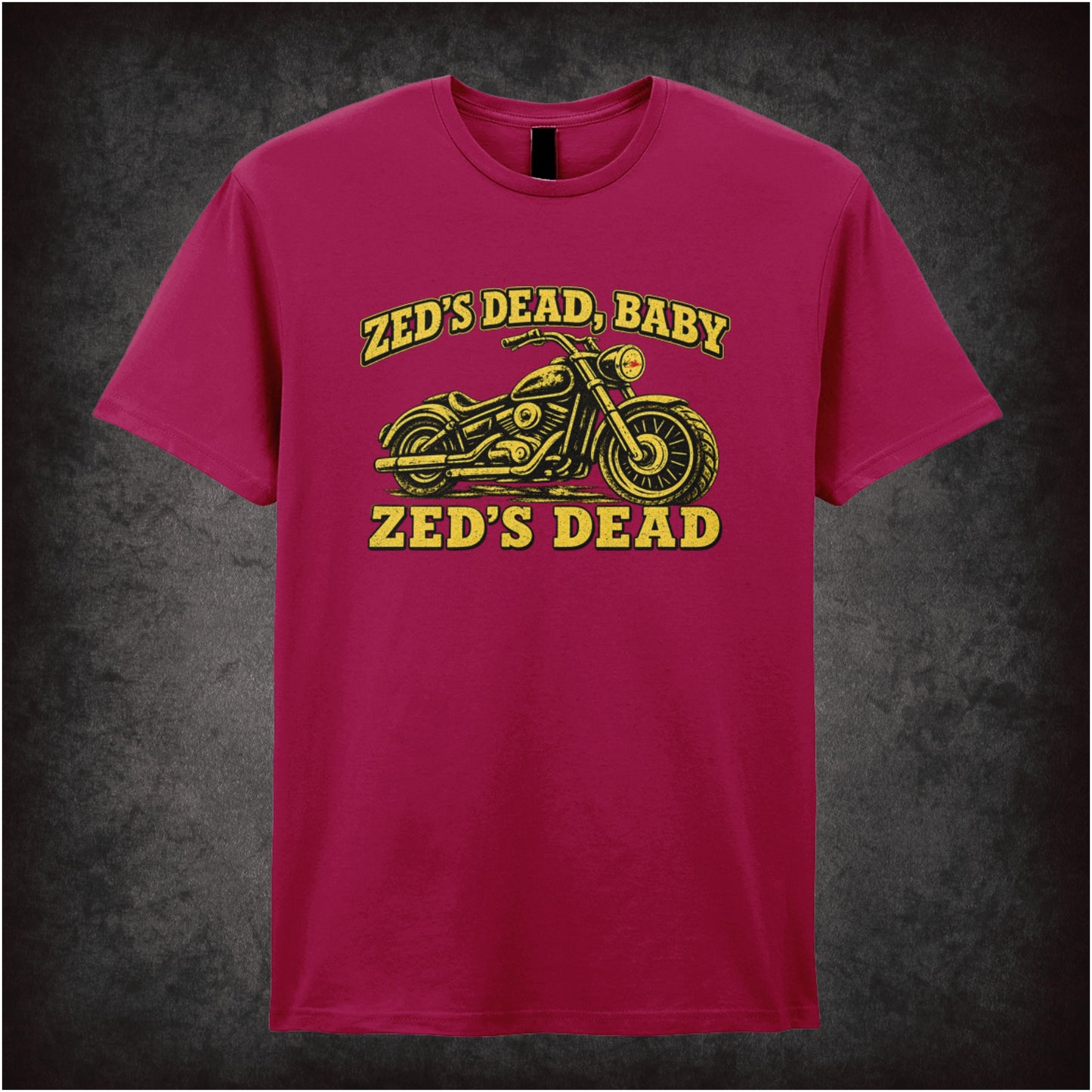 ‘Zed’s dead baby’ quote T-shirt in cardinal red from Pulp Fiction