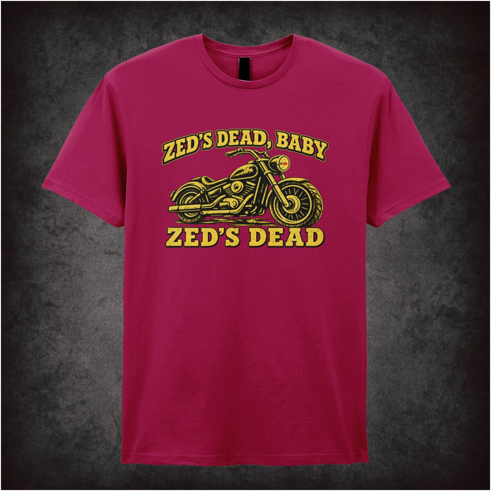 ‘Zed’s dead baby’ quote T-shirt in cardinal red from Pulp Fiction