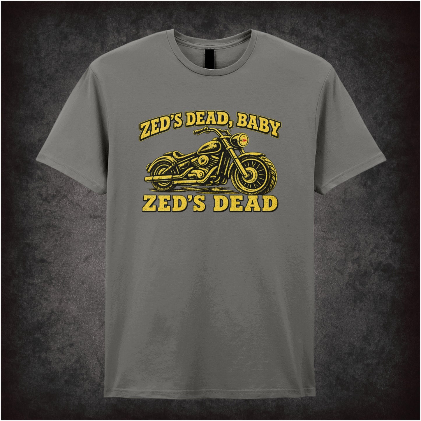 ‘Zed’s dead baby’ quote T-shirt in charcoal from Pulp Fiction