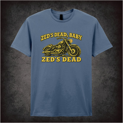 ‘Zed’s dead baby’ quote T-shirt in indigo from Pulp Fiction