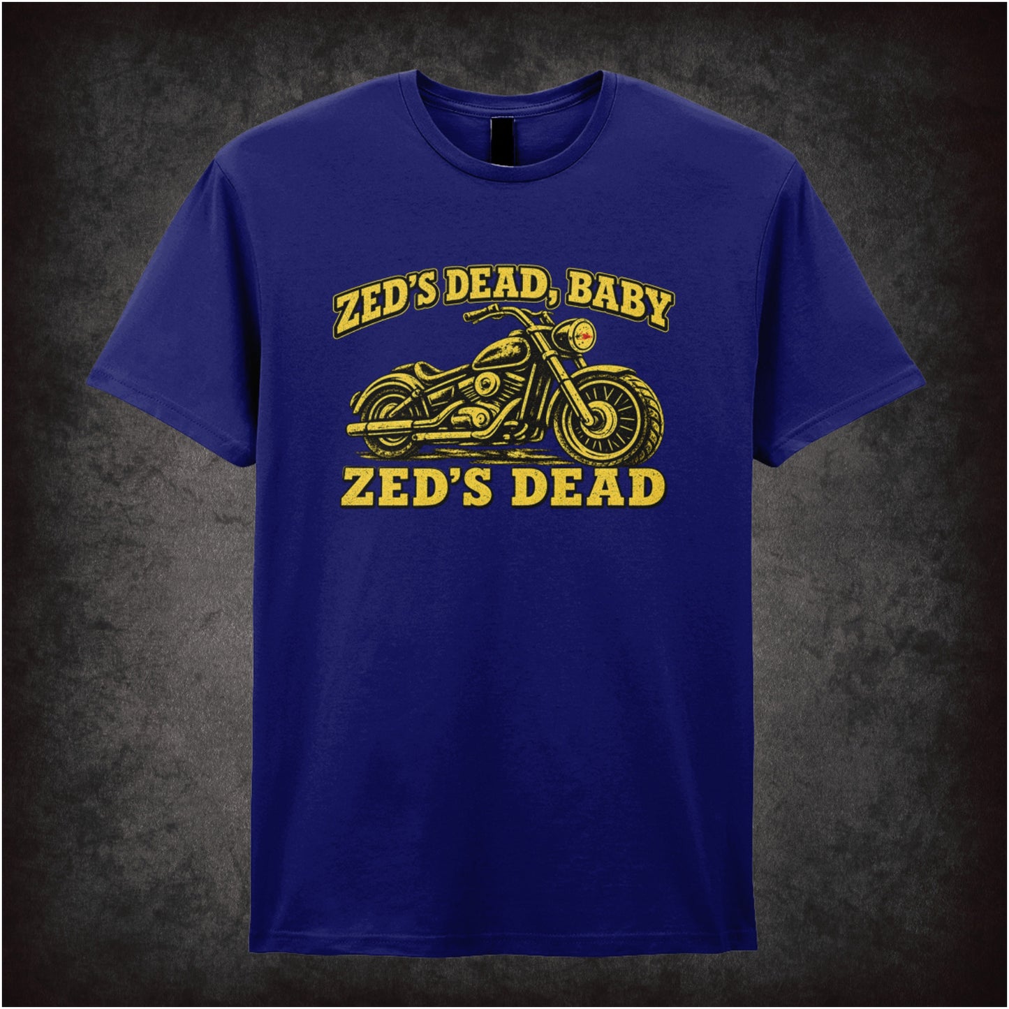 ‘Zed’s dead baby’ quote T-shirt in navy from Pulp Fiction
