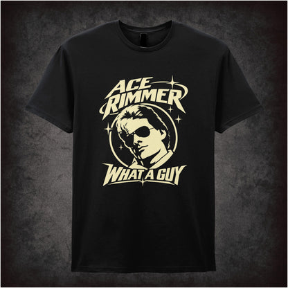 “Ace Rimmer ‘What a guy’ T-shirt in black from Red Dwarf”