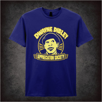 “‘Dwayne Dibley Appreciation Society’ T-shirt in navy from Red Dwarf”