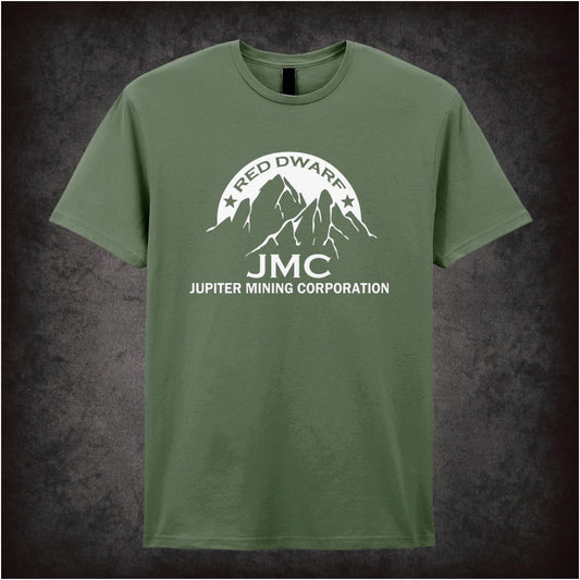 JMC Jupiter Mining Corporation – Cult Sci-Fi Comedy Graphic T-Shirt