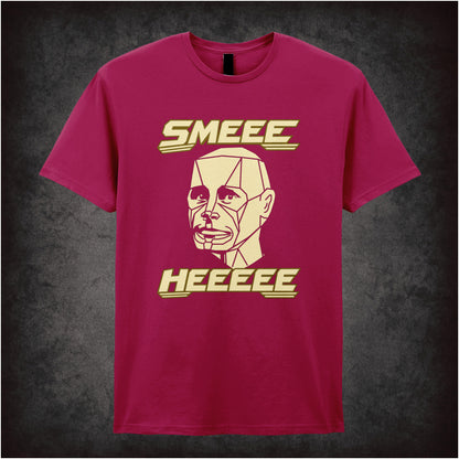 “Kryten ‘Smeeee heeeee’ T-shirt in cardinal red from Red Dwarf”