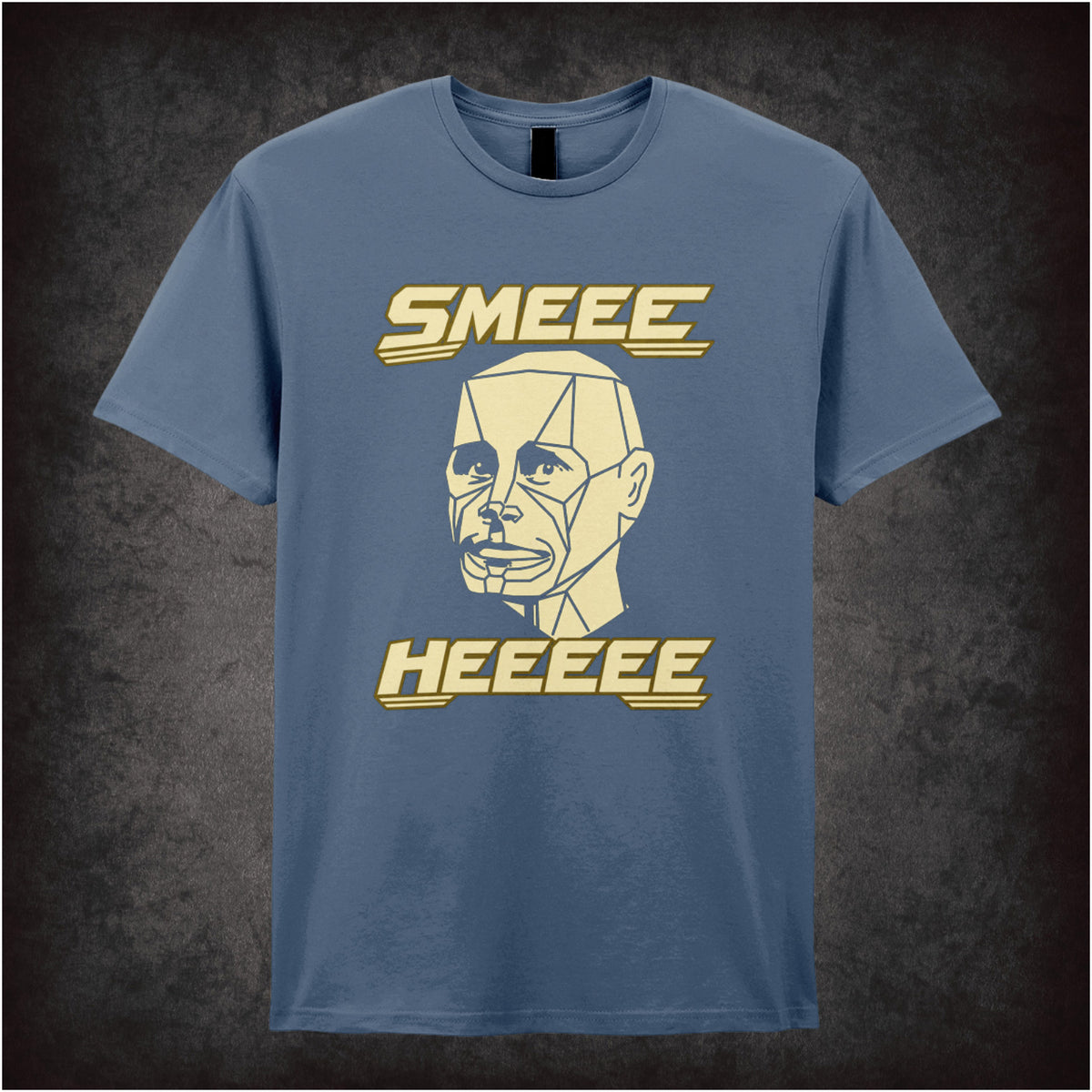 “Kryten ‘Smeeee heeeee’ T-shirt in indigo from Red Dwarf”