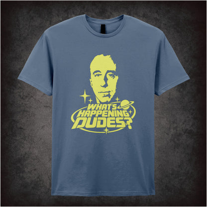 “Holly ‘What’s happening dudes?’ T-shirt in indigo from Red Dwarf”
