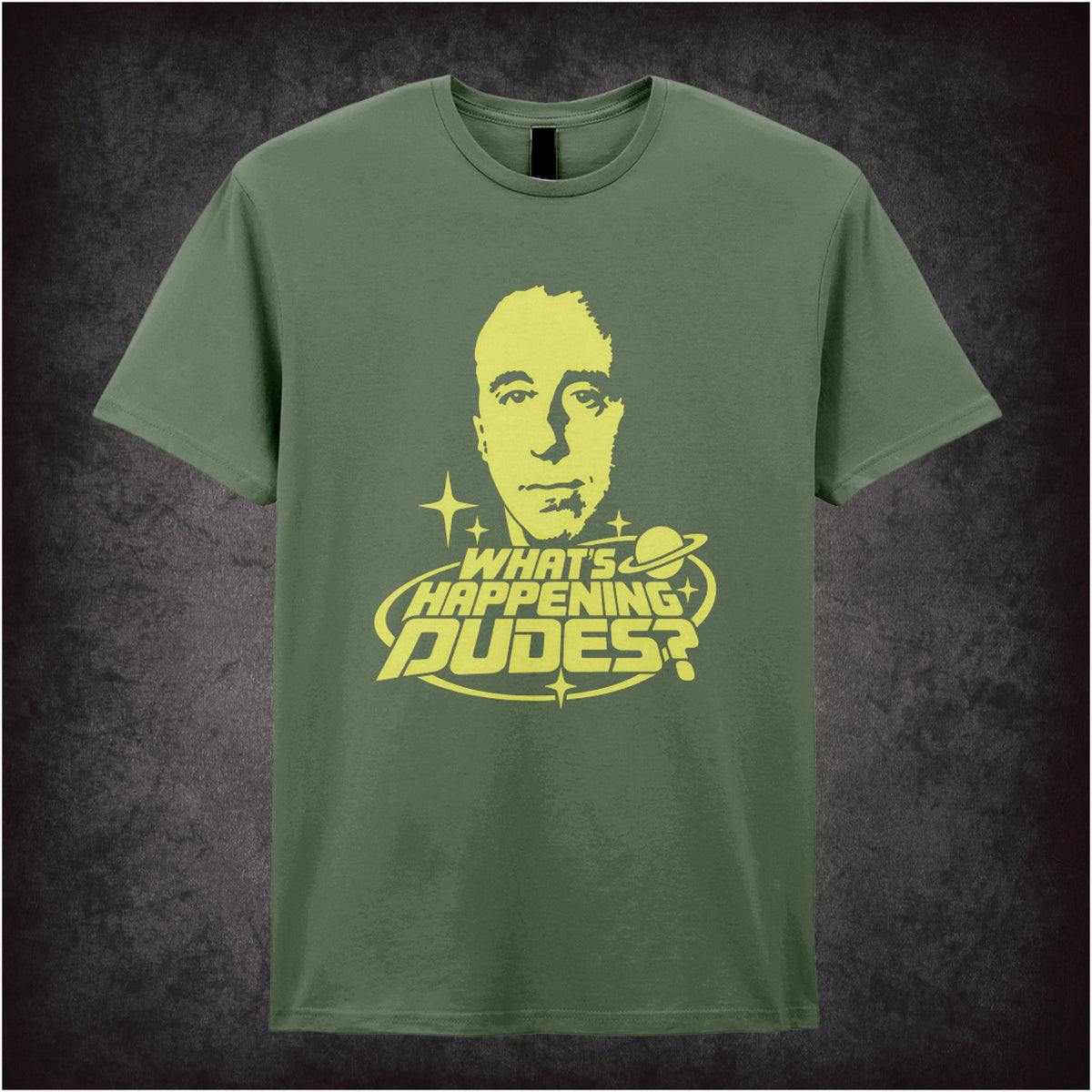 “Holly ‘What’s happening dudes?’ T-shirt in military green from Red Dwarf”