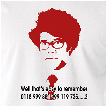 Well That's Easy To Remember 0118 999 811 999 119 725.....3 - The IT Crowd Inspired Unisex T Shirt