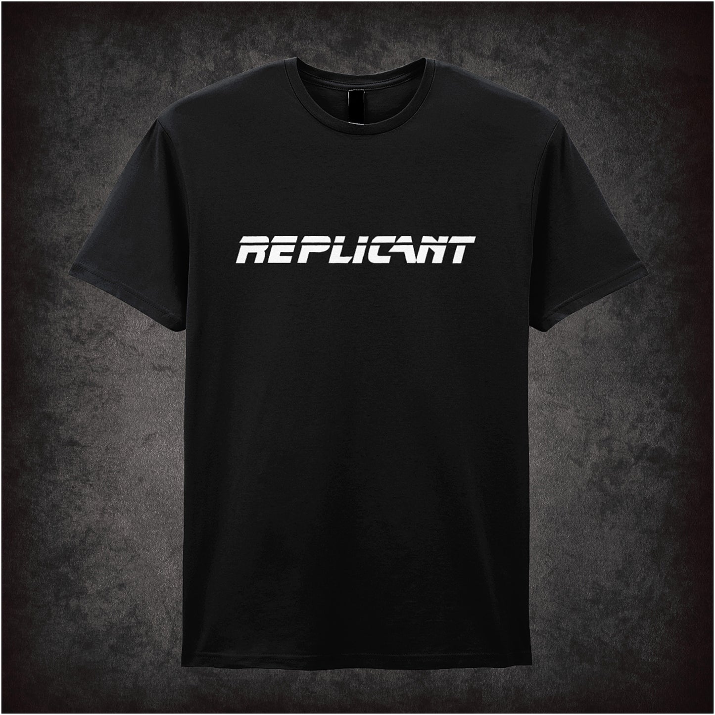 Replicant black unisex t-shirt inspired by Blade Runner movie soft style sci-fi fan apparel