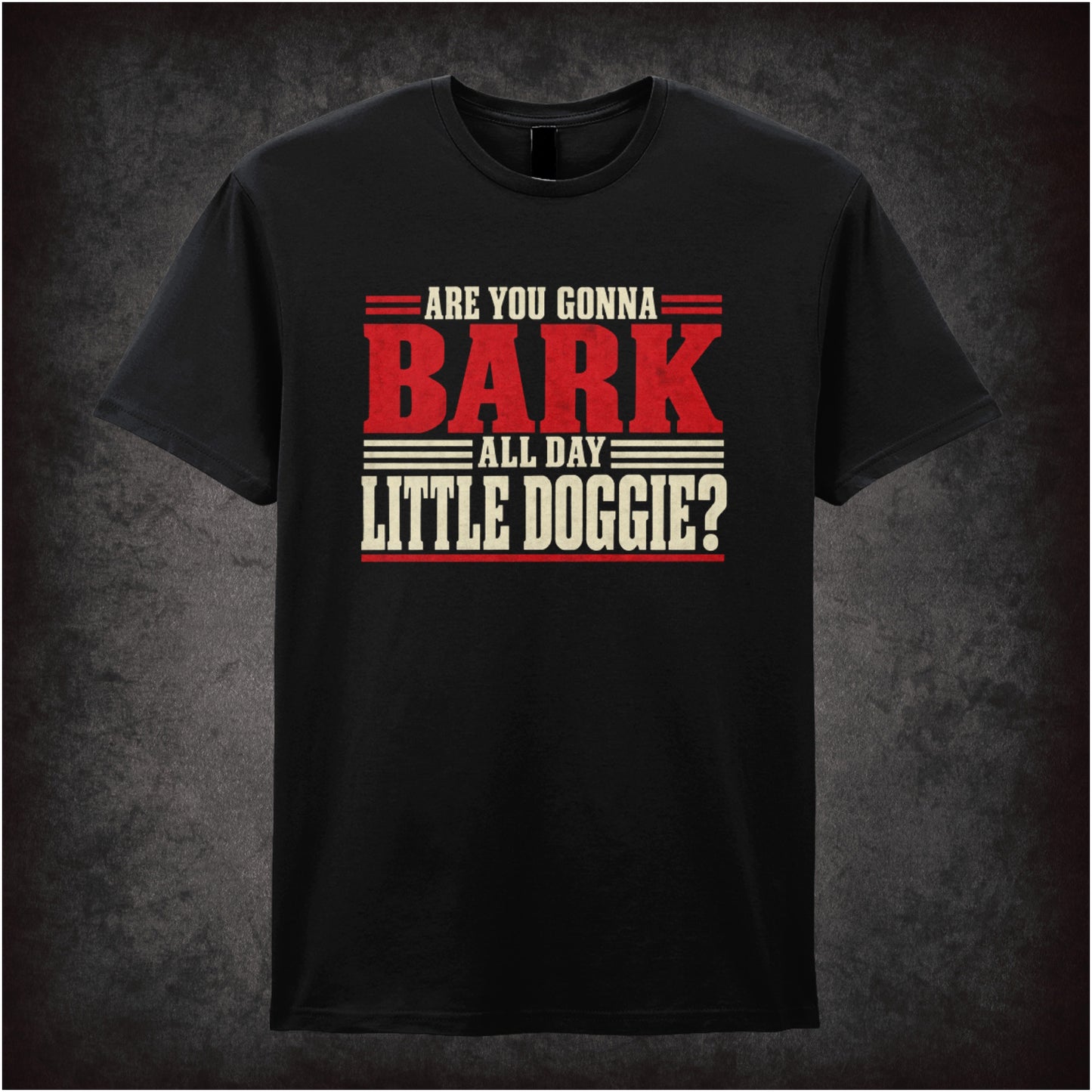 Are you gonna bark all day little doggie? T-shirt in black from Reservoir Dogs