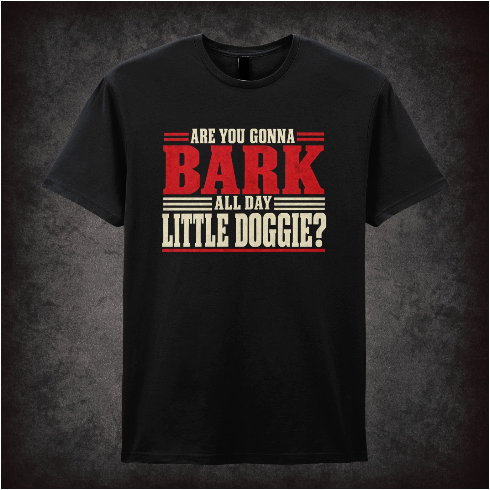 Are you gonna bark all day little doggie? T-shirt in black from Reservoir Dogs
