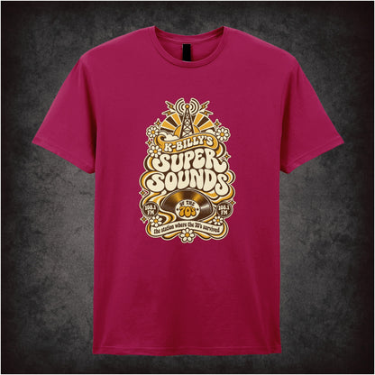 K-Billy’s Super Sounds radio logo T-shirt in cardinal red from Reservoir Dogs
