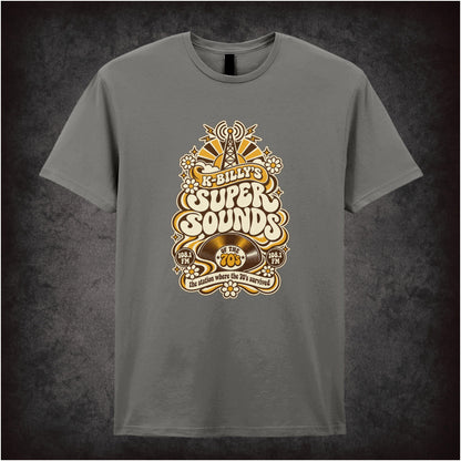 K-Billy’s Super Sounds radio logo T-shirt in charcoal from Reservoir Dogs