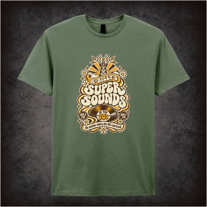 K-Billy’s Super Sounds radio logo T-shirt in military green from Reservoir Dogs