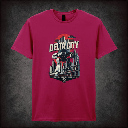 Delta City T-shirt in cardinal red from RoboCop