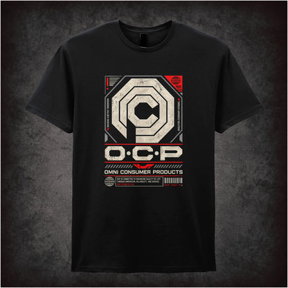 OCP Omni Consumer Products logo T-shirt in black from RoboCop
