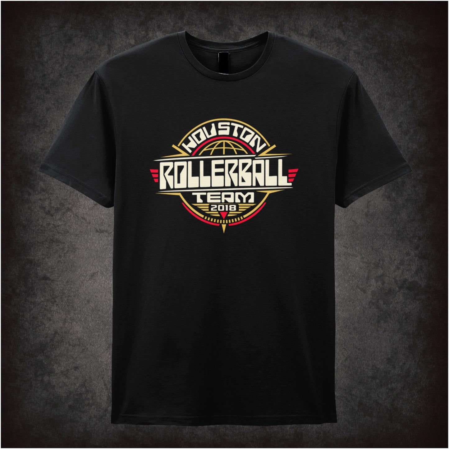 Houston Rollerball Team 2018 text T-shirt in black from Rollerball