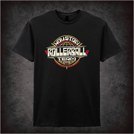 Houston Rollerball Team 2018 text T-shirt in black from Rollerball