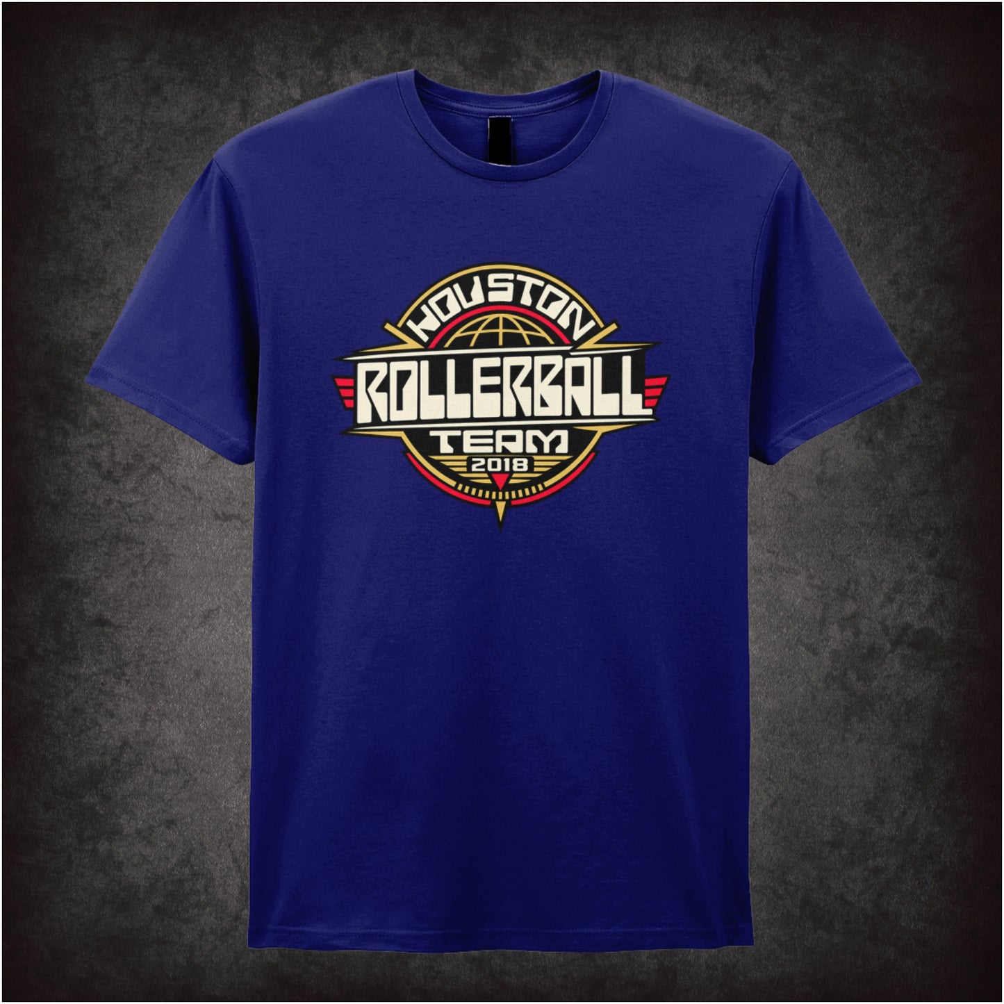 Houston Rollerball Team 2018 text T-shirt in navy from Rollerball
