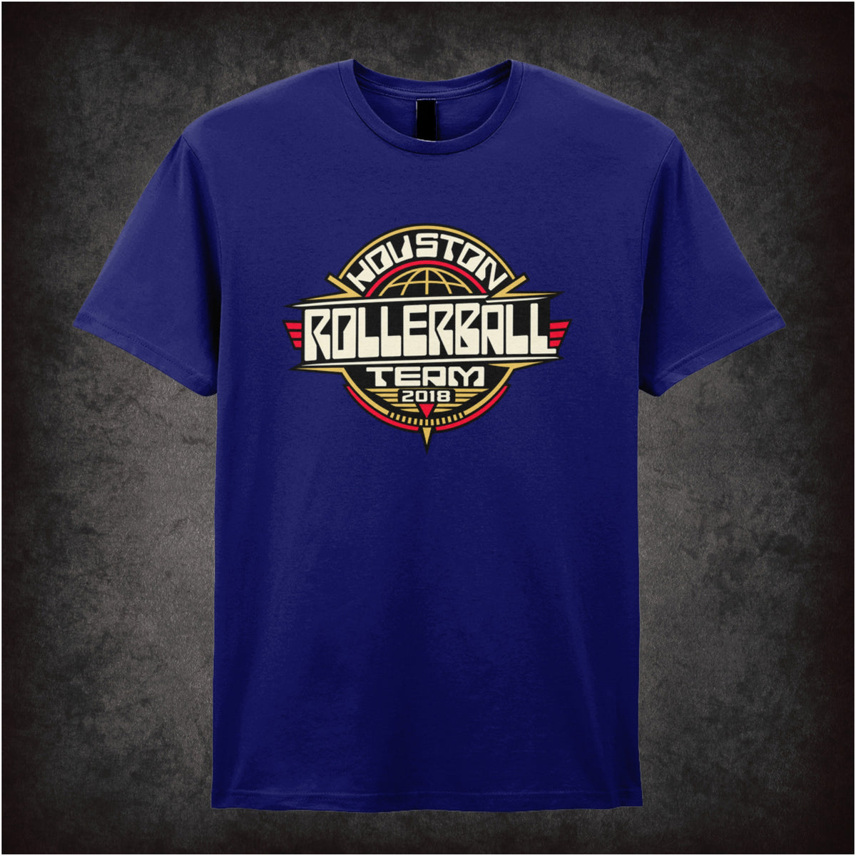 Houston Rollerball Team 2018 text T-shirt in navy from Rollerball