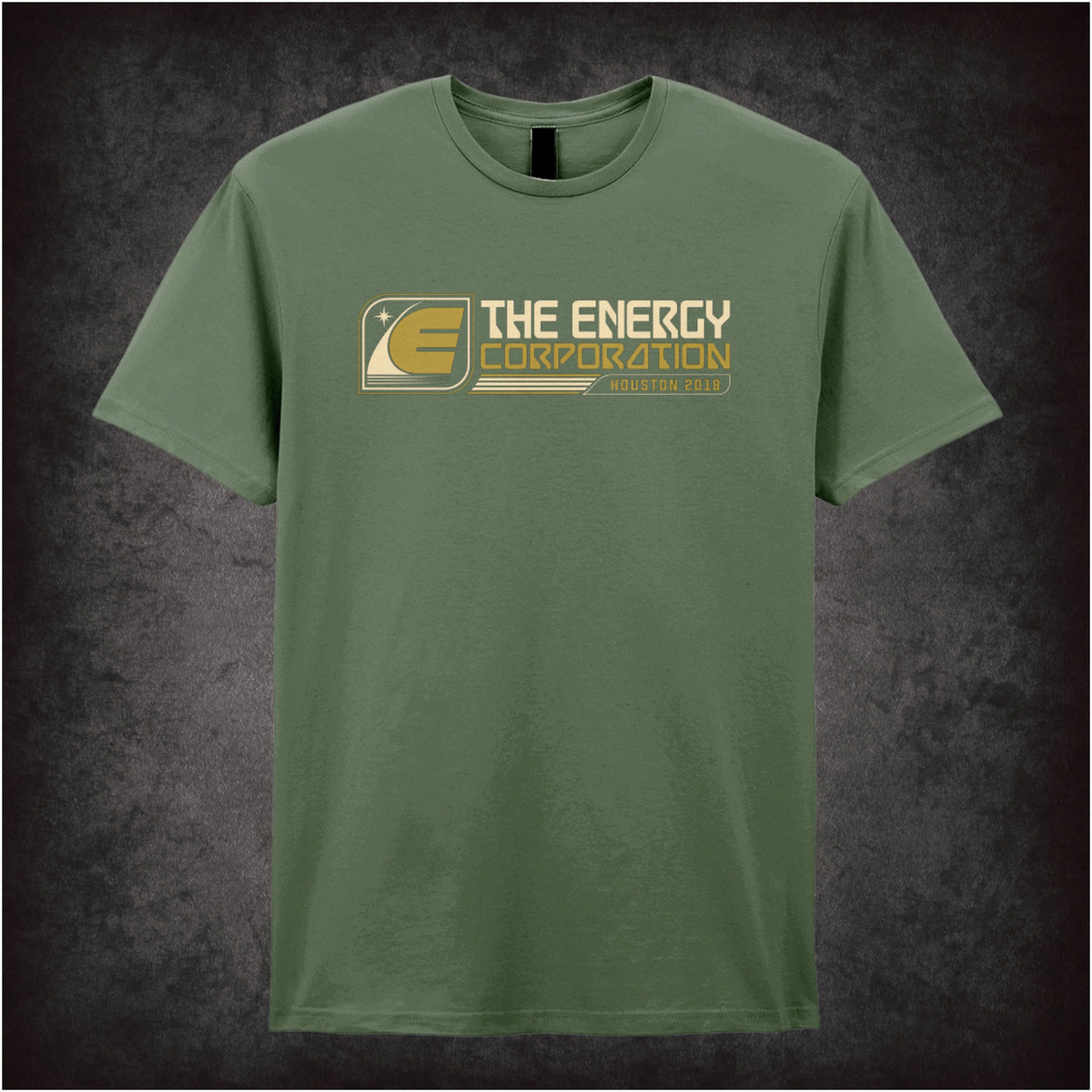 Energy Corporation Houston 2018 logo T-shirt in military green from Rollerball