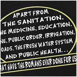 What Have the Romans Ever Done for Us? - Monty Python Life Of Brian Inspired Unisex T Shirt