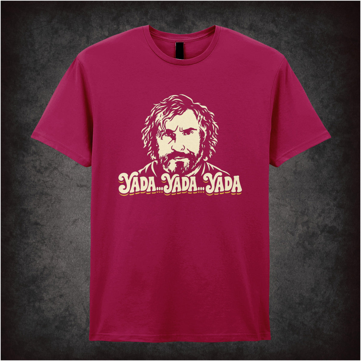 “Tommy Saxondale ‘Yada, yada, yada’ T-shirt in cardinal red from Saxondale”