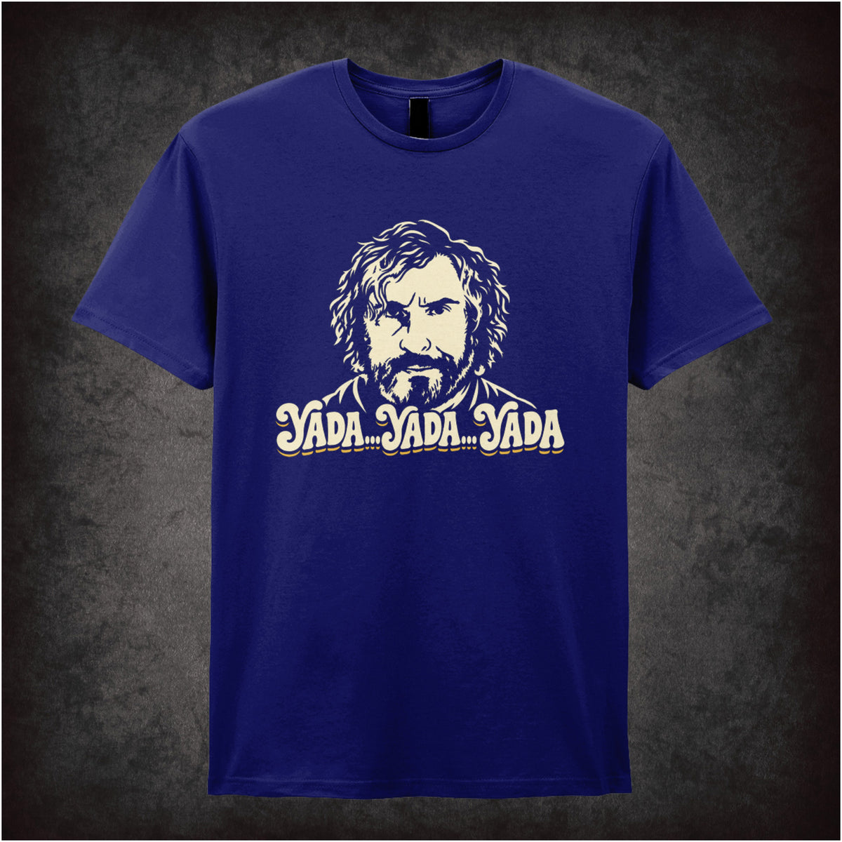 “Tommy Saxondale ‘Yada, yada, yada’ T-shirt in navy from Saxondale”