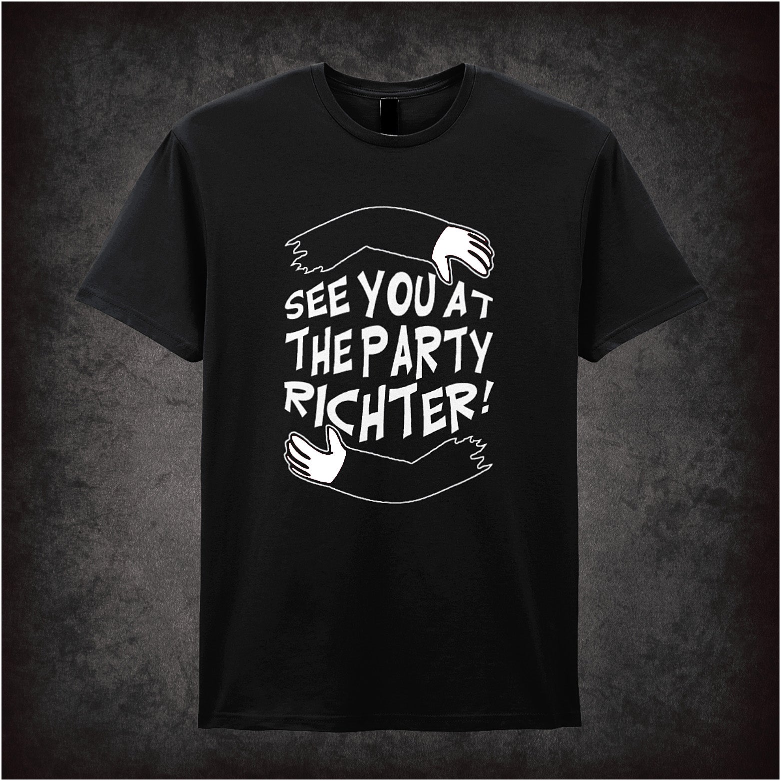 See You at the Party Richter black unisex t-shirt inspired by Total Recall movie soft style sci-fi fan apparel