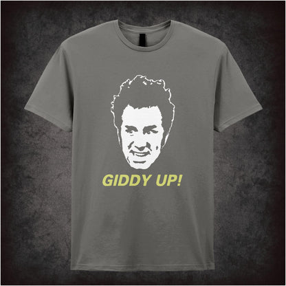 “Kramer ‘Giddy up!’ T-shirt from Seinfeld”